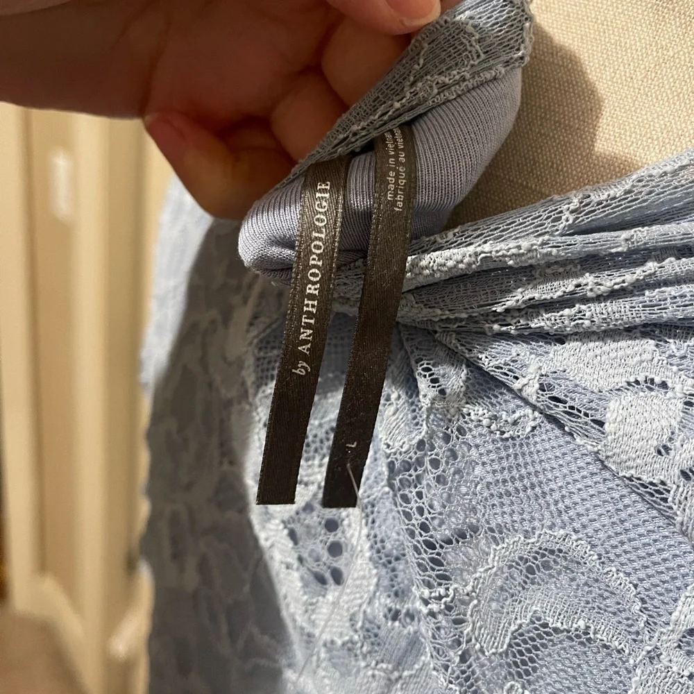 Anthropologie The Maya Ruched Cowl-Neck Dress: Lace Edition - Picture 6 of 10